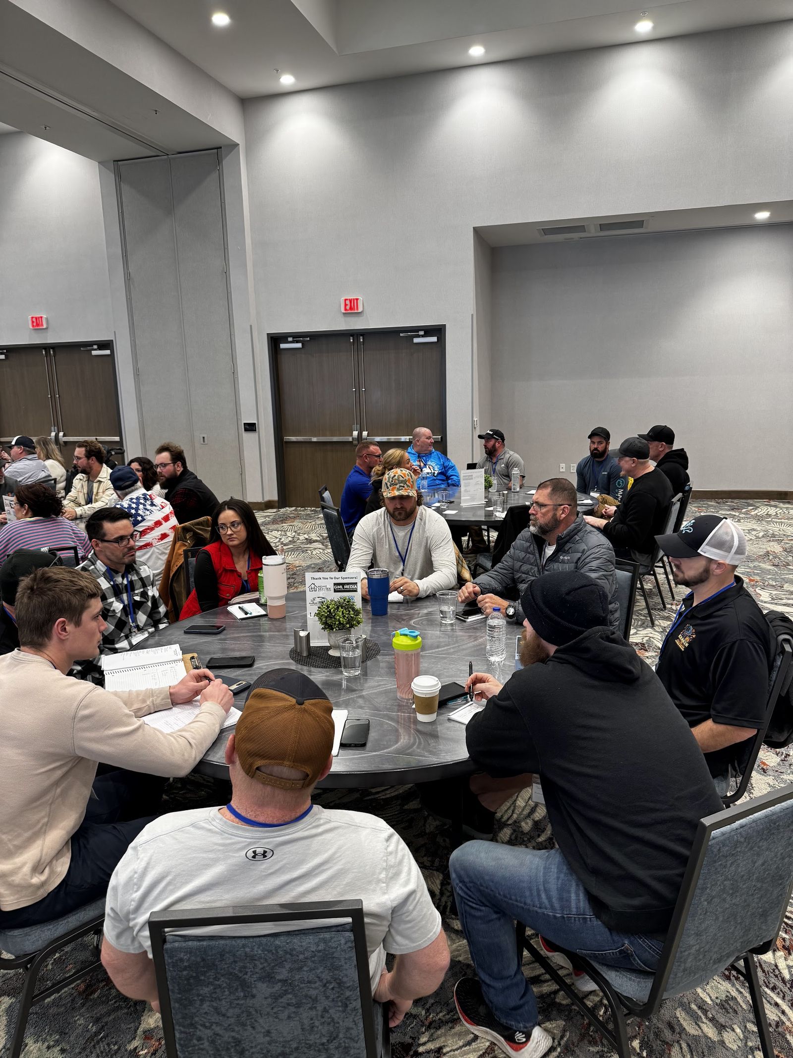 Pressure washing business owners at a round-table session